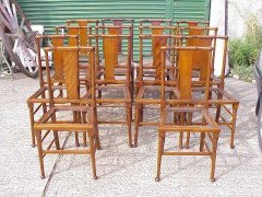 W. R. Lethaby for Morris & Co. A monumental set of seventeen Oak dining chairs - Thumbnail 3