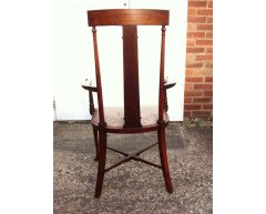 A pair of Arts & Crafts Armchairs with stylised floral details - Thumbnail 14