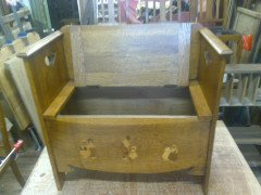 Arts & Crafts Oak settle - Thumbnail 3