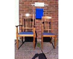 Shapland & Petter. A Well-Crafted set of six Arts & Crafts Oak dining chairs - Thumbnail 3