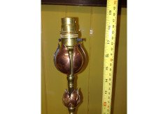 W. A. S. Benson. A brass and copper table lamp in the form of a large flower - Thumbnail 3