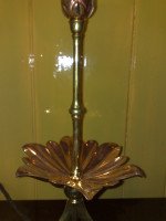 W. A. S. Benson. A brass and copper table lamp in the form of a large flower - Thumbnail 5