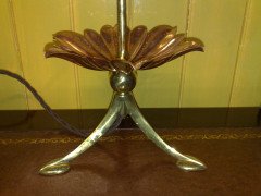 W. A. S. Benson. A brass and copper table lamp in the form of a large flower - Thumbnail 6