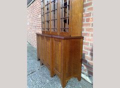 Howard and Sons. exquisite and fine quality (1/4 sawn) Oak breakfront bookcase - Thumbnail 13