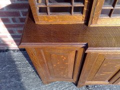 Howard and Sons. exquisite and fine quality (1/4 sawn) Oak breakfront bookcase - Thumbnail 14