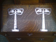 G. M. Ellwood for J. S. Henry. A stunning Arts & Crafts Oak bureau bookcase - Thumbnail 10
