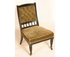 Bruce Talbert for Gillows. An Aesthetic Movement ebonised nursing chair - Thumbnail 1