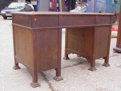 Goodhall Lambs & Heighway. Oak Arts & Crafts Twin Pedestal Desk - Thumbnail 3