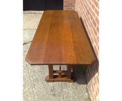 Paul Matt. An Arts & Crafts Oak eight seater 'Tretower' refectory dining table - Thumbnail 2