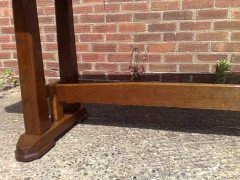 Paul Matt. An Arts & Crafts Oak eight seater 'Tretower' refectory dining table - Thumbnail 6
