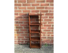 Slender Five Shelf Arts & Crafts Bookcase with Through Peg Joints c.1900 - Thumbnail 3