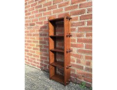 Slender Five Shelf Arts & Crafts Bookcase with Through Peg Joints c.1900 - Thumbnail 4