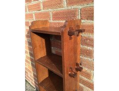 Slender Five Shelf Arts & Crafts Bookcase with Through Peg Joints c.1900 - Thumbnail 5