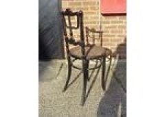 Fischel. Rare cane seat ebonised and gilt side chair - Thumbnail 2