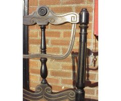 Fischel. A rare cane seat ebonised and gilt side chair - Thumbnail 4