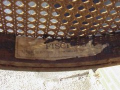Fischel. A rare cane seat ebonised and gilt side chair - Thumbnail 6