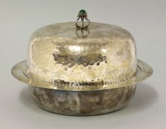 Liberty & Co. An Arts & Crafts silver plated muffin dish In the style of C. R. Ashbee - Thumbnail 1