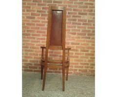 J. S. Henry Attributed, a good Glasgow style Oak Armchair - Thumbnail 4