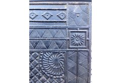 Thomas Jeckyll for Barnard Bishop and Barnard. Rare complete cast iron fire insert with original blue floral tiles - Thumbnail 9