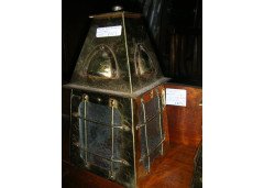 A pair and one other Arts & Crafts brass lantern - Thumbnail 2