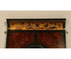 An Aesthetic Movement Ebonised and burr walnut mirror - Thumbnail 2