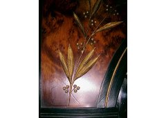 An Aesthetic Movement Ebonised and burr walnut mirror  - Thumbnail 8