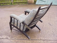 Philip Webb for Morris & Co. Two adjustable ebonised Armchair - Thumbnail 3