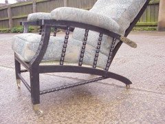 Philip Webb for Morris & Co. Two adjustable ebonised Armchair - Thumbnail 4