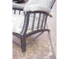 Philip Webb for Morris & Co. Two adjustable ebonised Armchair - Thumbnail 5