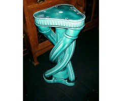 An Arts & Crafts Turquoise plant stand - Thumbnail 1