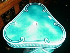 An Arts & Crafts Turquoise plant stand - Thumbnail 3