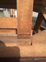 A rare well designed very Well-Crafted Arts Crafts metamorphic knee hole quarter sawn Oak architects or artist desk - Thumbnail 12