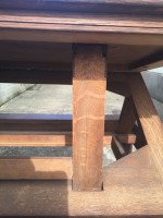 A rare well designed very Well-Crafted Arts Crafts metamorphic knee hole quarter sawn Oak architects or artist desk - Thumbnail 13