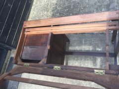 A rare well designed very Well-Crafted Arts Crafts metamorphic knee hole quarter sawn Oak architects or artist desk - Thumbnail 14