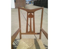 Liberty & Co. A set of three rush seat dining chairs in the manner of C. F. A Voysey - Thumbnail 6