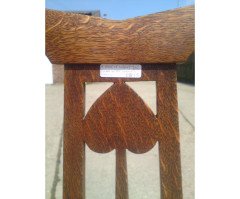 Liberty & Co. A set of three rush seat dining chairs in the manner of C. F. A Voysey - Thumbnail 8