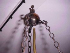 An Arts & Crafts Copper Hanging Light with Original Glass Bowls - Thumbnail 5