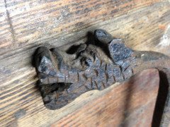 A good set of four Arts & Crafts hand made fire utensils with dogs heads - Thumbnail 4