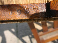 Shapland & Petter. An unusual pair of side chairs with original rush seats and Heart shaped carvings to the tops - Thumbnail 10