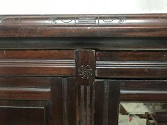 Rare aesthetic movement wardrobe with Pre-Raphaelite style maidens - Thumbnail 2
