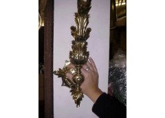 Arts & Crafts Three-branch Brass Ceiling Light - Thumbnail 22