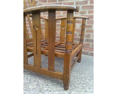 A Well-Crafted Arts & Crafts reclining Oak Armchair - Thumbnail 11