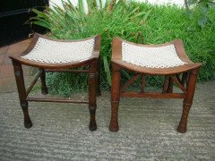 Liberty & Co. A walnut Thebes stools - Thumbnail 1
