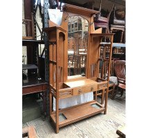 A Large Well-Crafted Glasgow-Style Oak Hallstand - Thumbnail 2