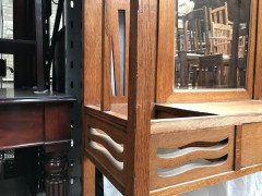 A Large Well-Crafted Glasgow-Style Oak Hallstand - Thumbnail 4