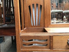 A Large Well-Crafted Glasgow-Style Oak Hallstand - Thumbnail 5