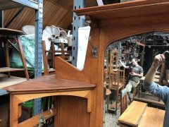 A Large Well-Crafted Glasgow-Style Oak Hallstand - Thumbnail 9