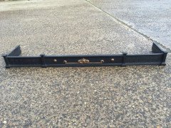 An Arts & Crafts brass and cast iron retractable fender - Thumbnail 1