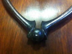 W. A. S. Benson. Rare steel table lamp with heart shaped base and original brass switch - Thumbnail 6
