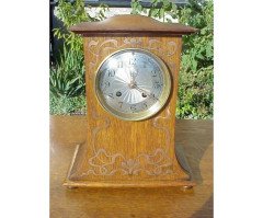 C. F. A Voysey for Liberty & Co. A Liberty & Co. Oak mantel clock - Thumbnail 1